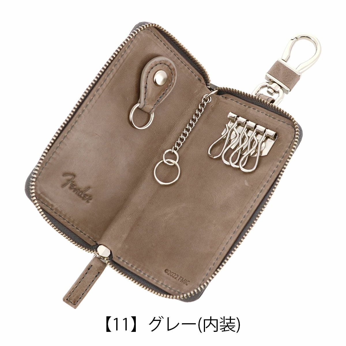 フェンダー キーケース 牛革 ラウンドファスナー メンズ 950-500