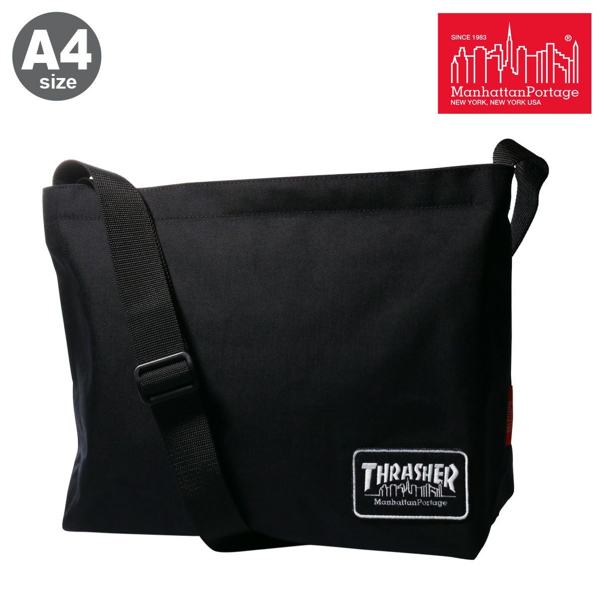 未使用THRASHERコラボマンハッタンポーテージショルダー Manhattan Portage（マンハッタンポーテージ） ショルダーバッグ