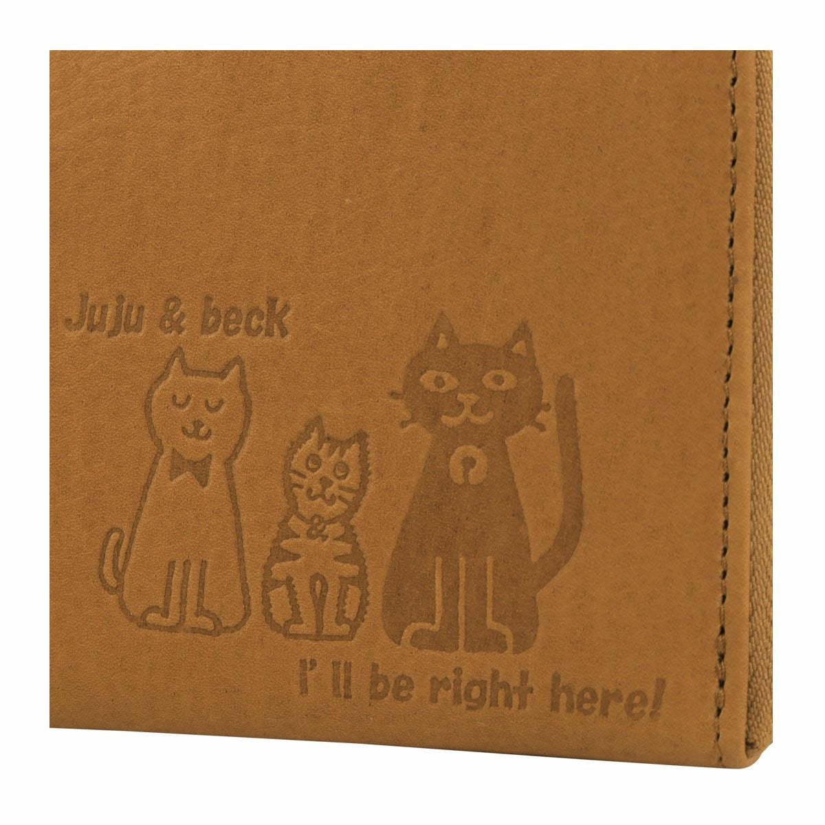 猫 長財布 L字ファスナー 本革 レディース 日本製 ジュジュアンド