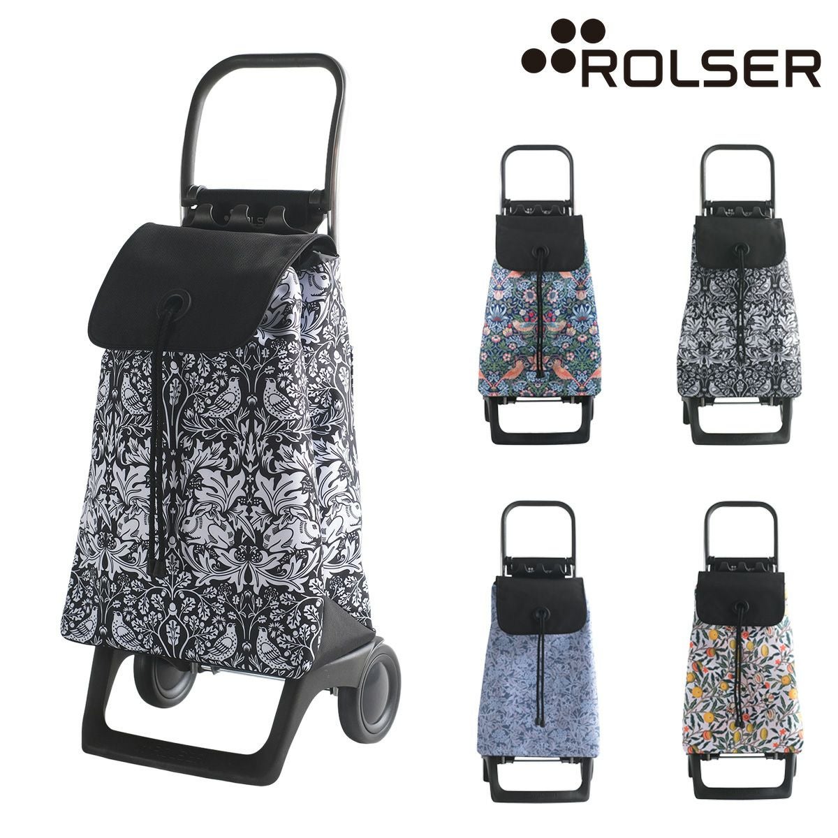ROLSER 折りたたみキャリーカート ドット柄 ロルサー ショッピングカート キャリーカート キャリーバッグ お買い物