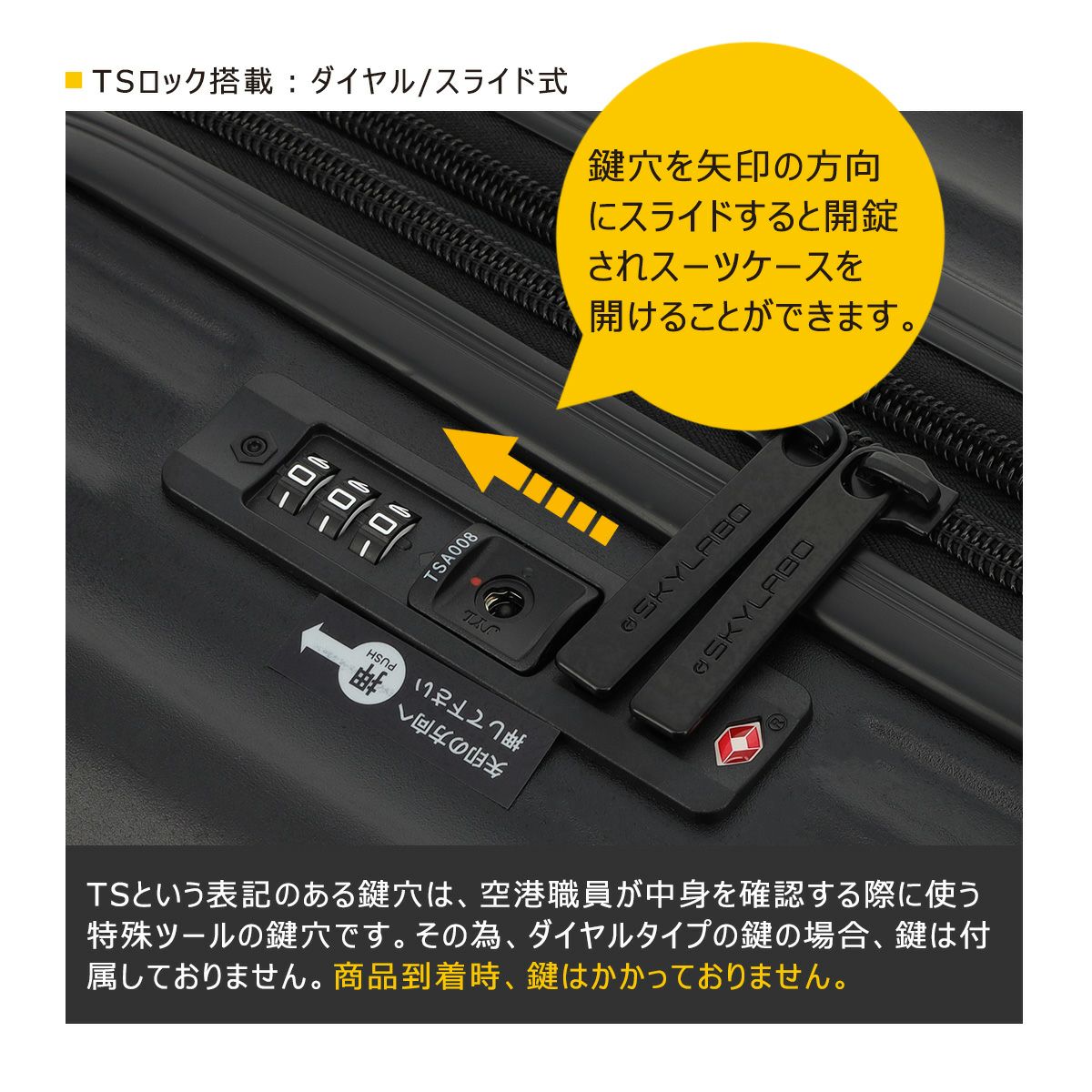 スカイラボ スーツケース 48(55)L 53cm 3.6kg SKY2313-53 SKYLABO