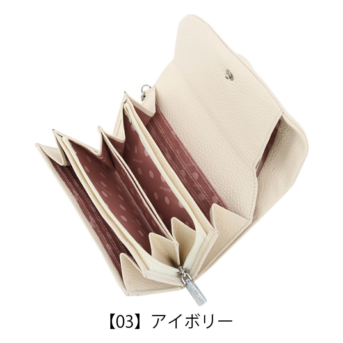 ジルスチュアート 二つ折り財布 本革 レディース ルナティ JSLW3DS1