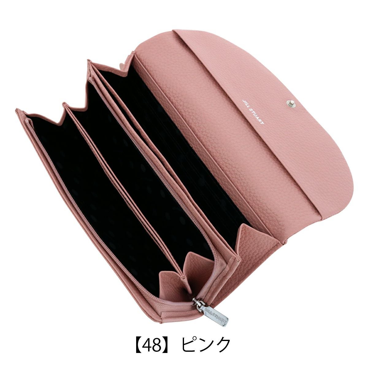 新品 ジルスチュアート 長財布 財布 レディース ピンク j4 かぶせ　レザー JILL STUART（ジルスチュアート） 長財布 かぶせ 本革 レディース