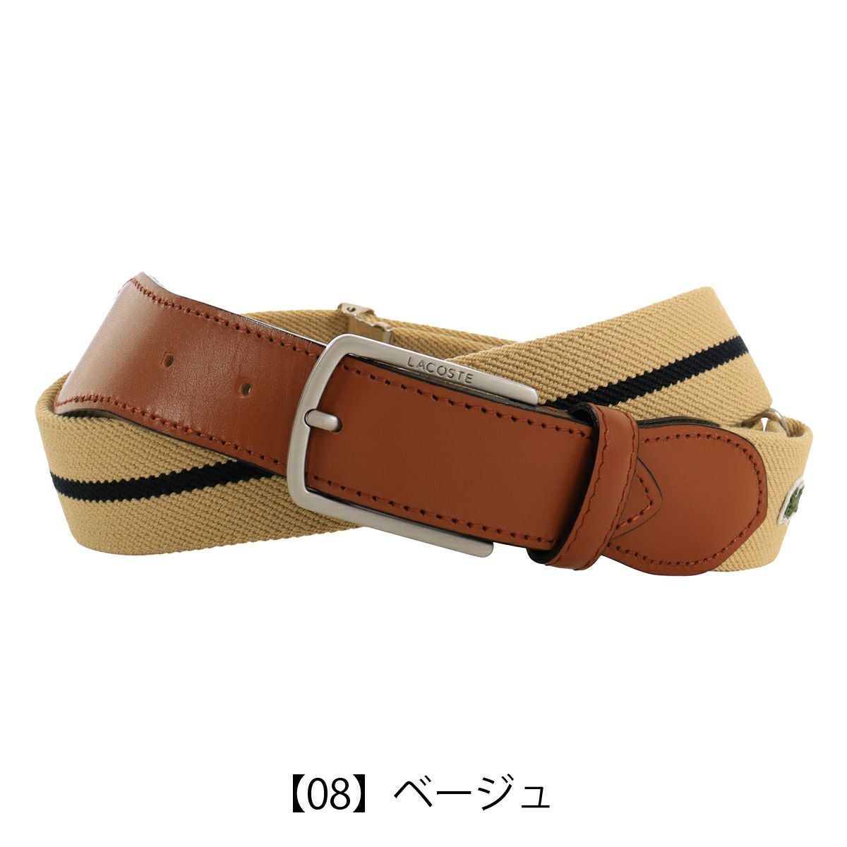 ラコステ ベルト 日本製 メンズ ピンタイプ LB66370 LACOSTE