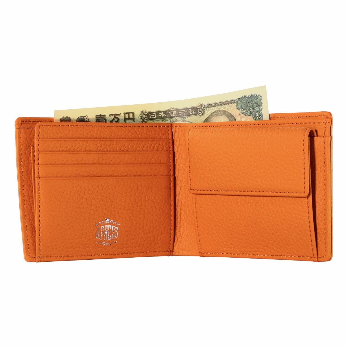 ジェイプレス 二つ折り財布 バックブル メンズ 7387 J.PRESS 牛革 本革