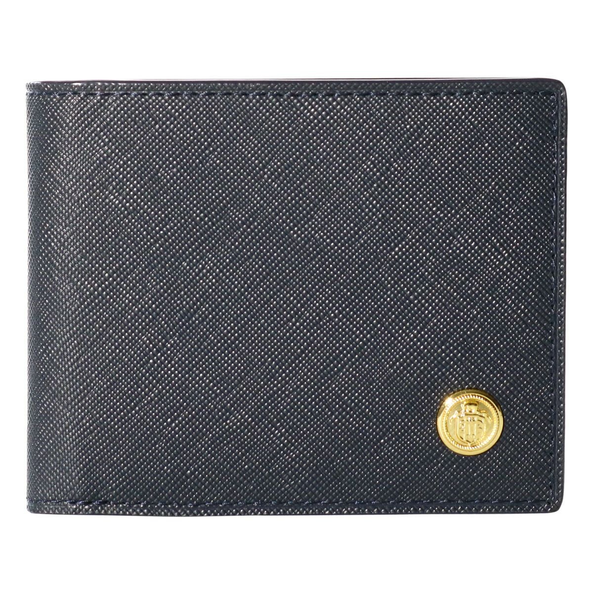 ジェイプレス 二つ折り財布 エンブレムボタン メンズ 7723 J.PRESS 純