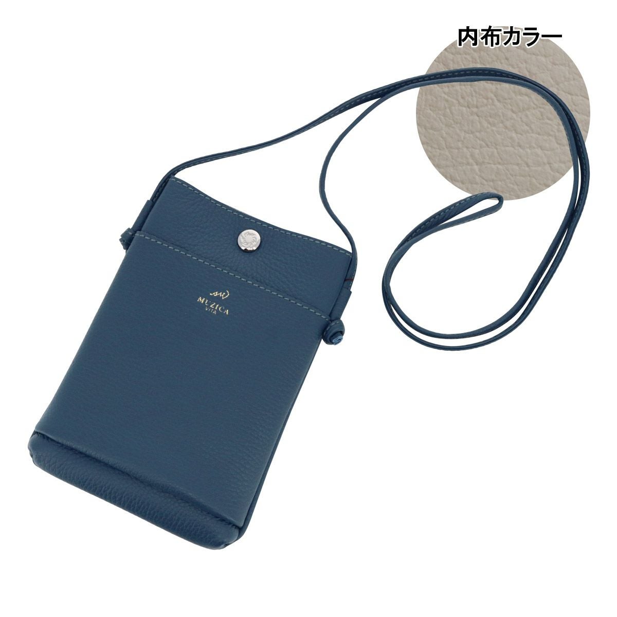 【新品未使用】MUZICA VITA ムジカビータ　美品ミニショルダーポーチ ムジカ・ヴィータ スマホショルダー ミニショルダー 本革 日本製