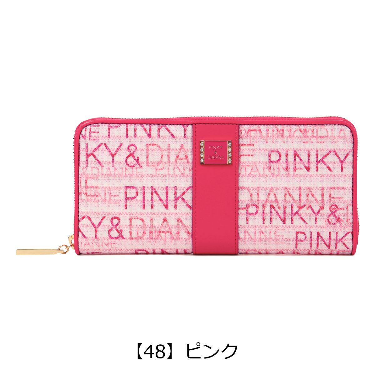 ピンキー＆ダイアン 長財布 ラウンドファスナー ミックスツイード