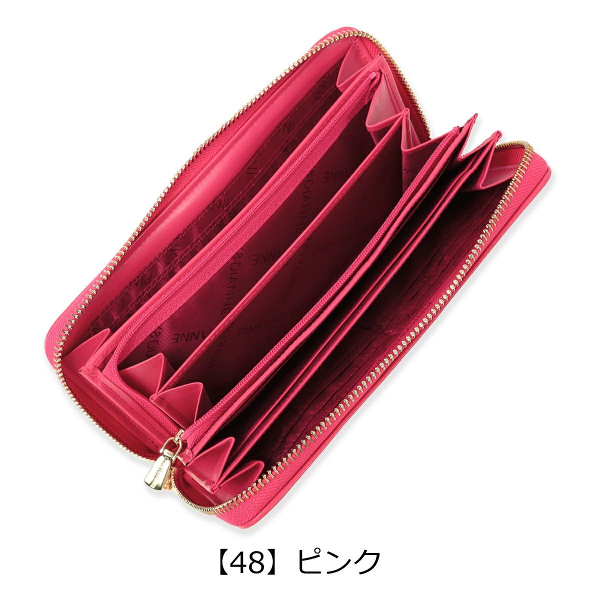 ピンキー＆ダイアン 長財布 ラウンドファスナー ミックスツイード
