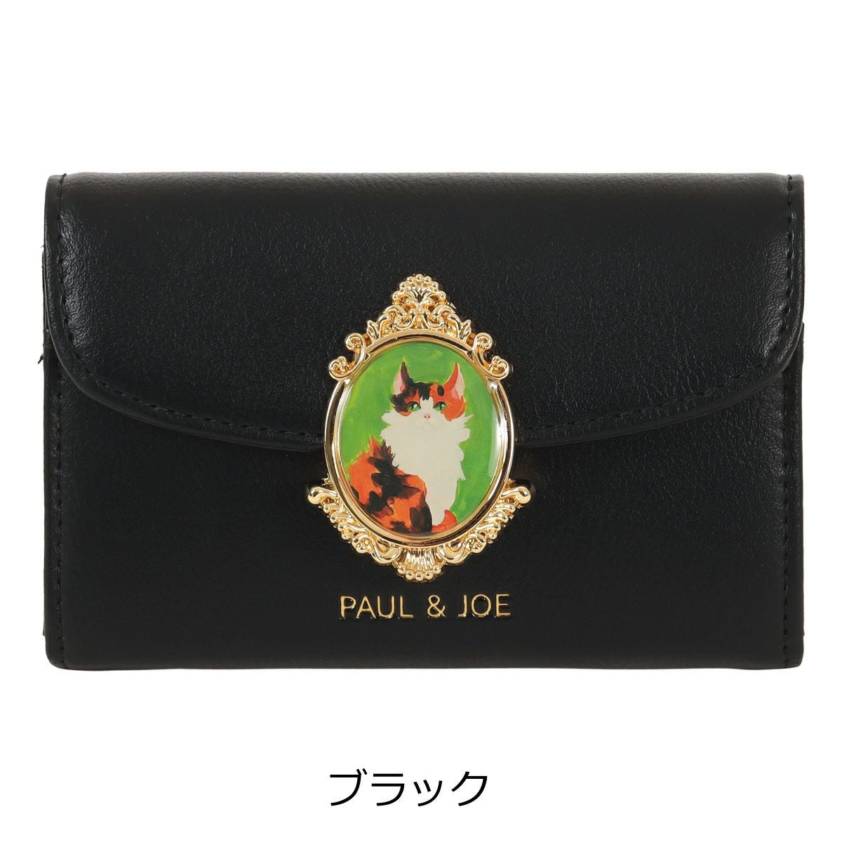 ポールアンドジョーアクセソワ 名刺入れ キャットブローチ レディース