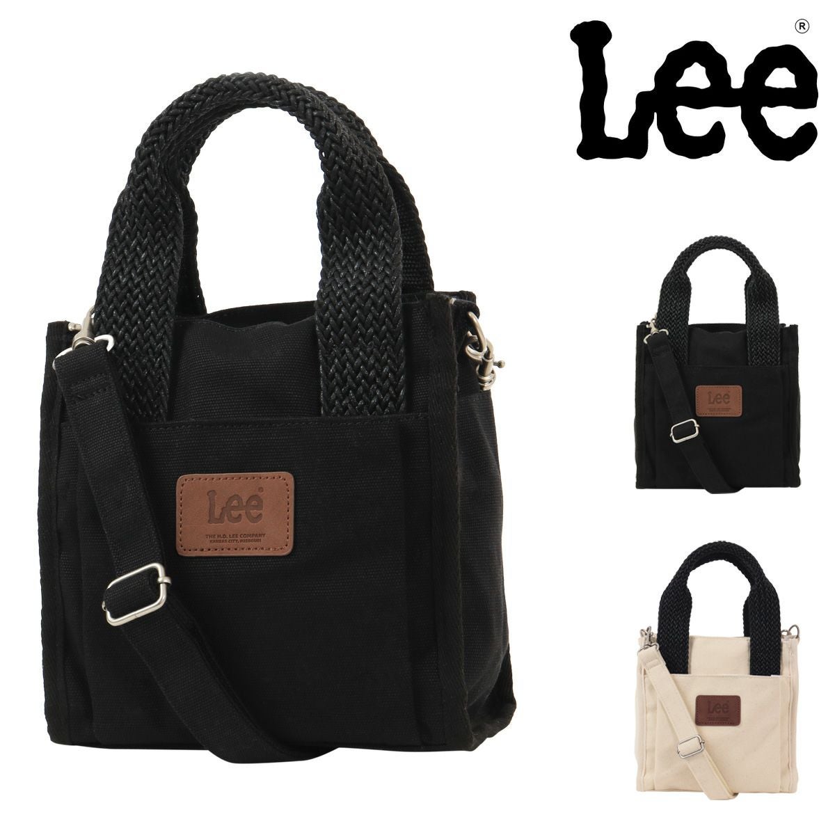 トートバッグ 黒 ショルダーバッグ Lee トートバッグ 2WAY キャンバス レディース 320-1390 mesh II リー