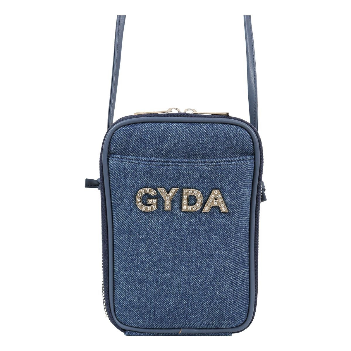 GYDA スマホショルダー ミニショルダー レディース ラインストーンロゴ