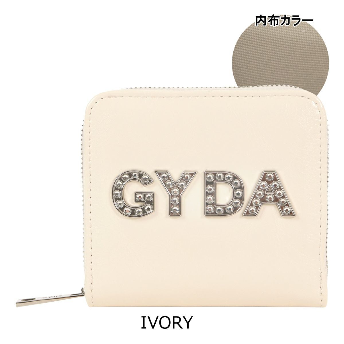 GYDA 二つ折り財布 レディース ラインストーンロゴ GY-W291 ジェイダ