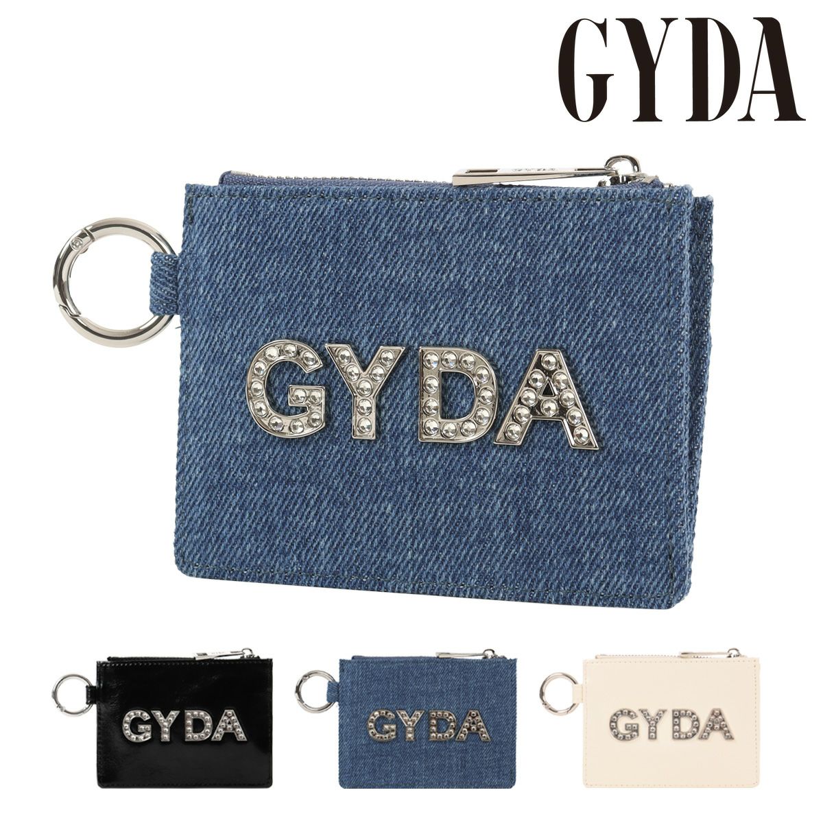 GYDA コインケース 小銭入れ レディース ラインストーンロゴ GY-W292