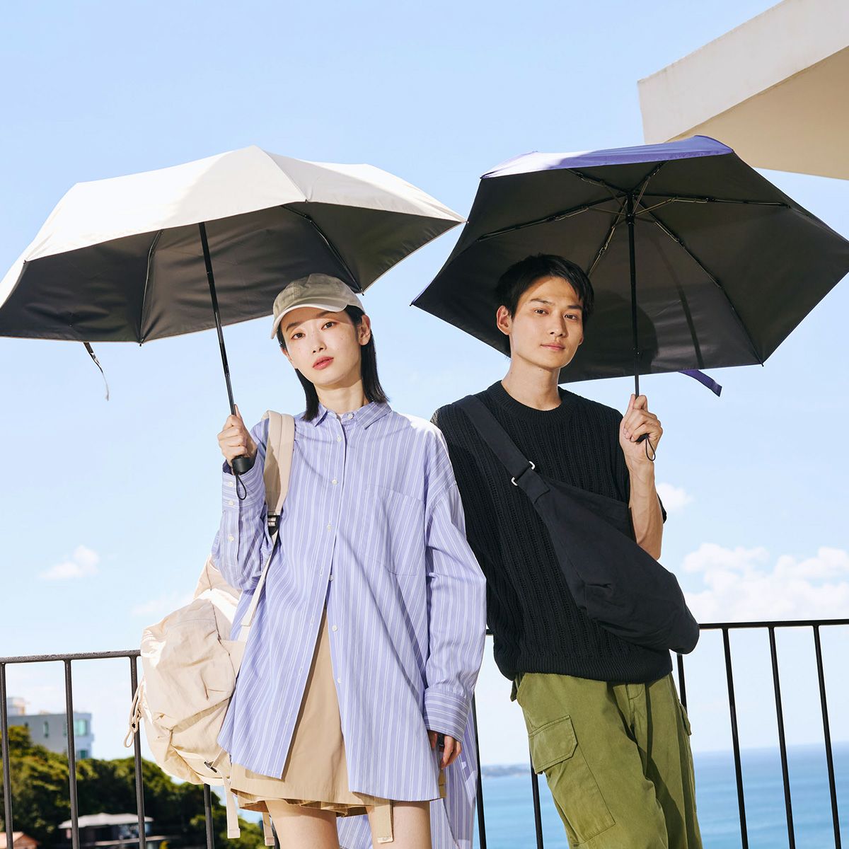 ウォーターフロント 折りたたみ傘 晴雨兼用 ZENTENKOU 超撥水 UVカット