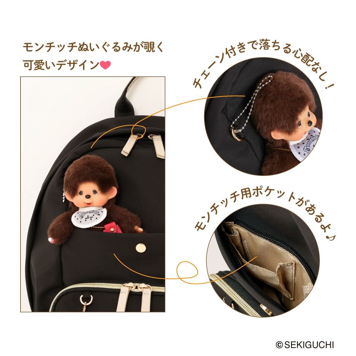 ケスクルデザイン モンチッチ バックパック DC-061 Quest ce Que Le