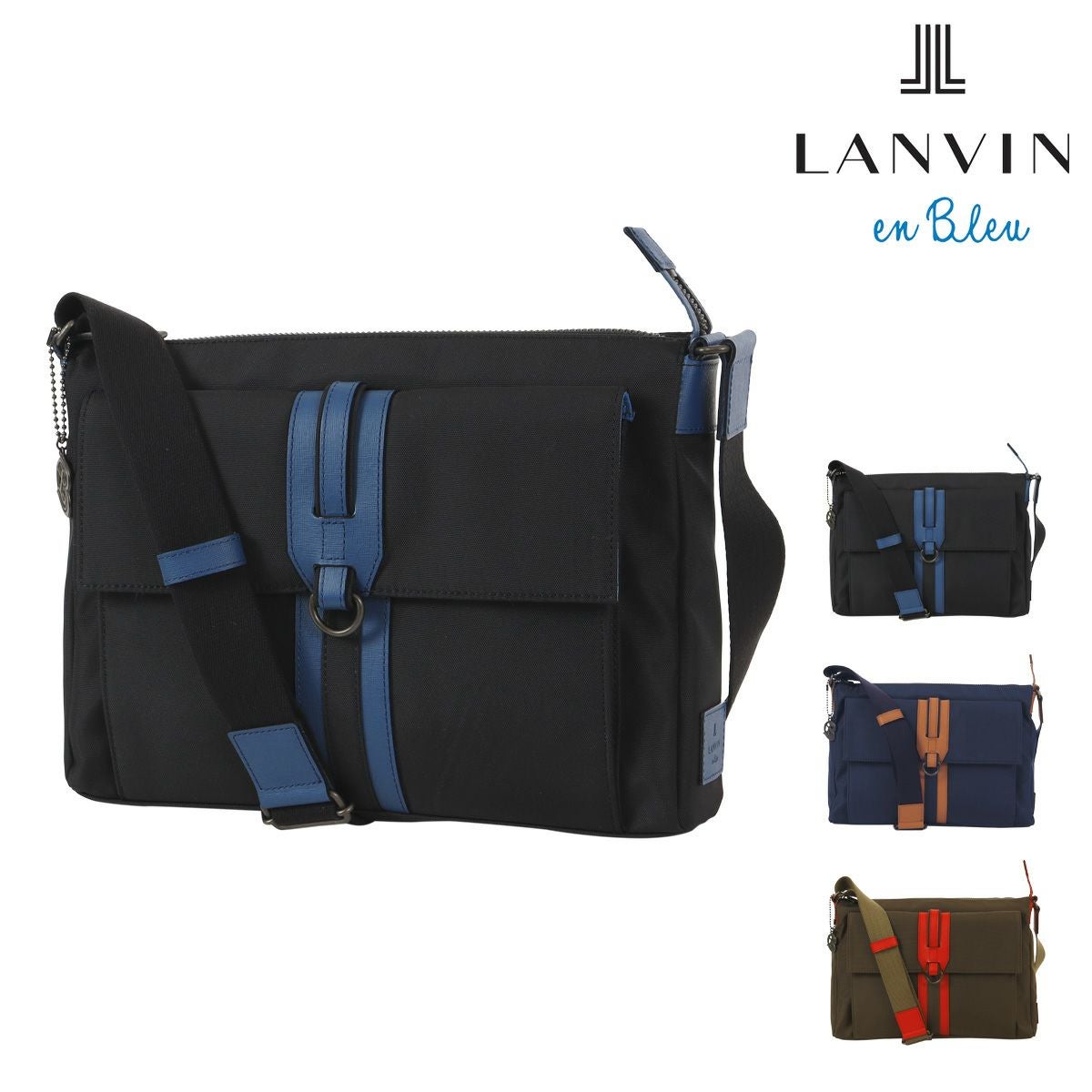 【愛品館 市原店】ランバンオンブルー ショルダーバッグ メンズ ランバンオンブルー ショルダーバッグ A4 横型 斜め掛け カジュアル