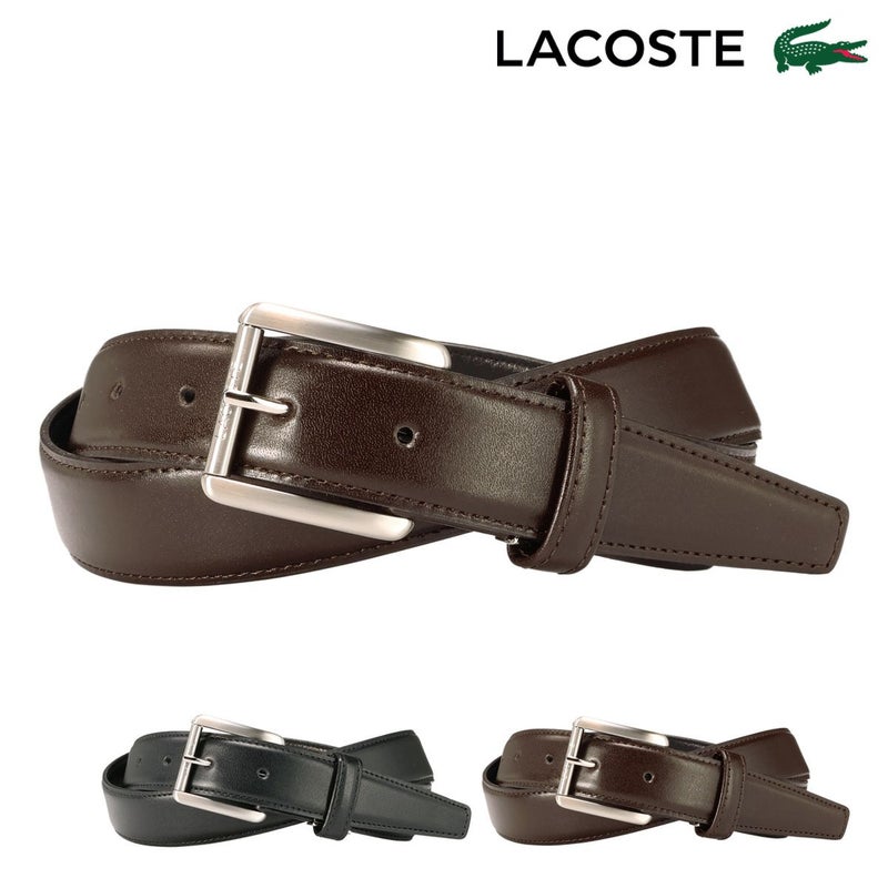 ラコステ ベルト 別注 メンズ LB62960 LACOSTE ピン式 本革 レザー 