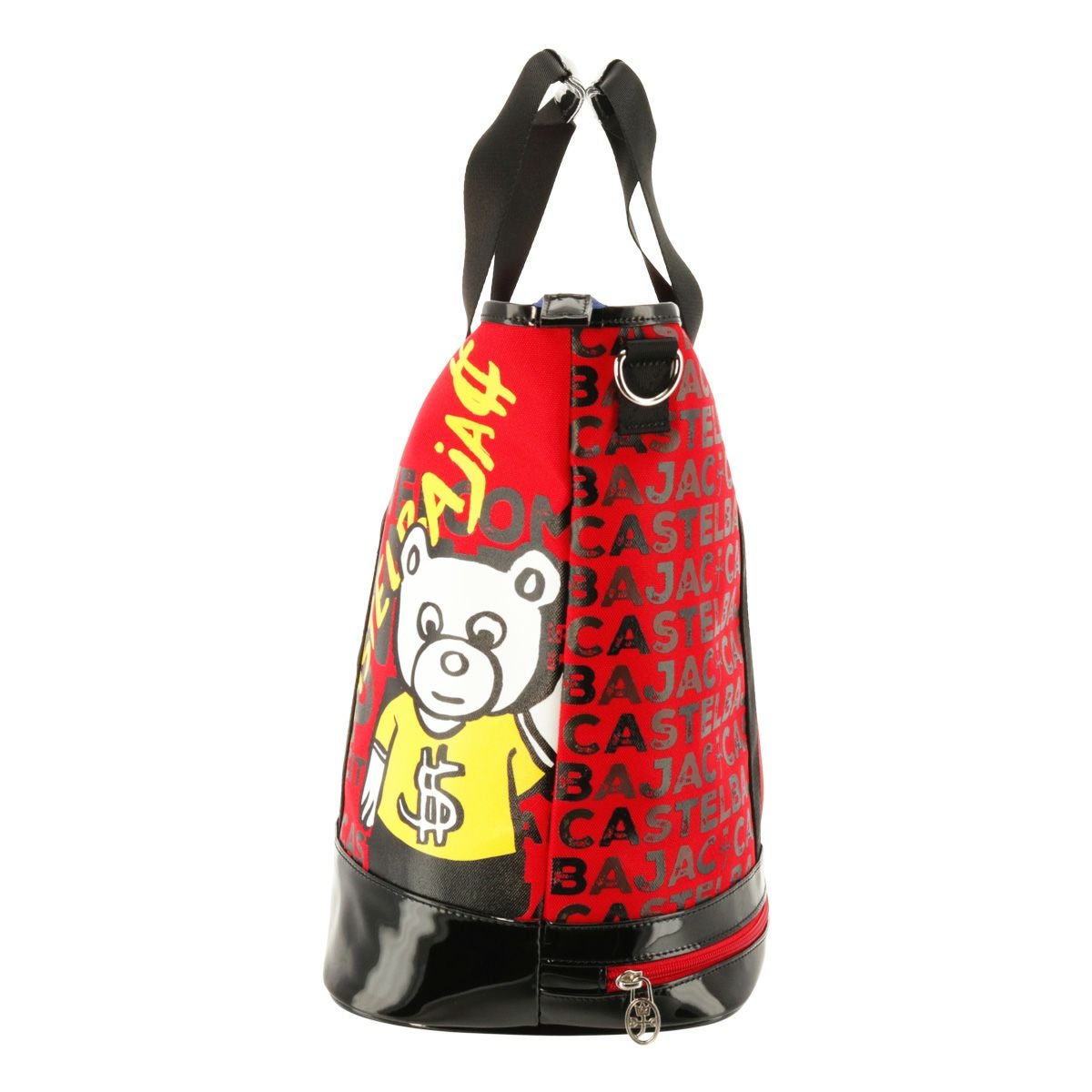 【美品✨】カステルバジャック　T挿しBEAR付き　サッチェルラウンドバッグ カステルバジャック カートポーチ ラウンドバッグ 高級 プレミアム
