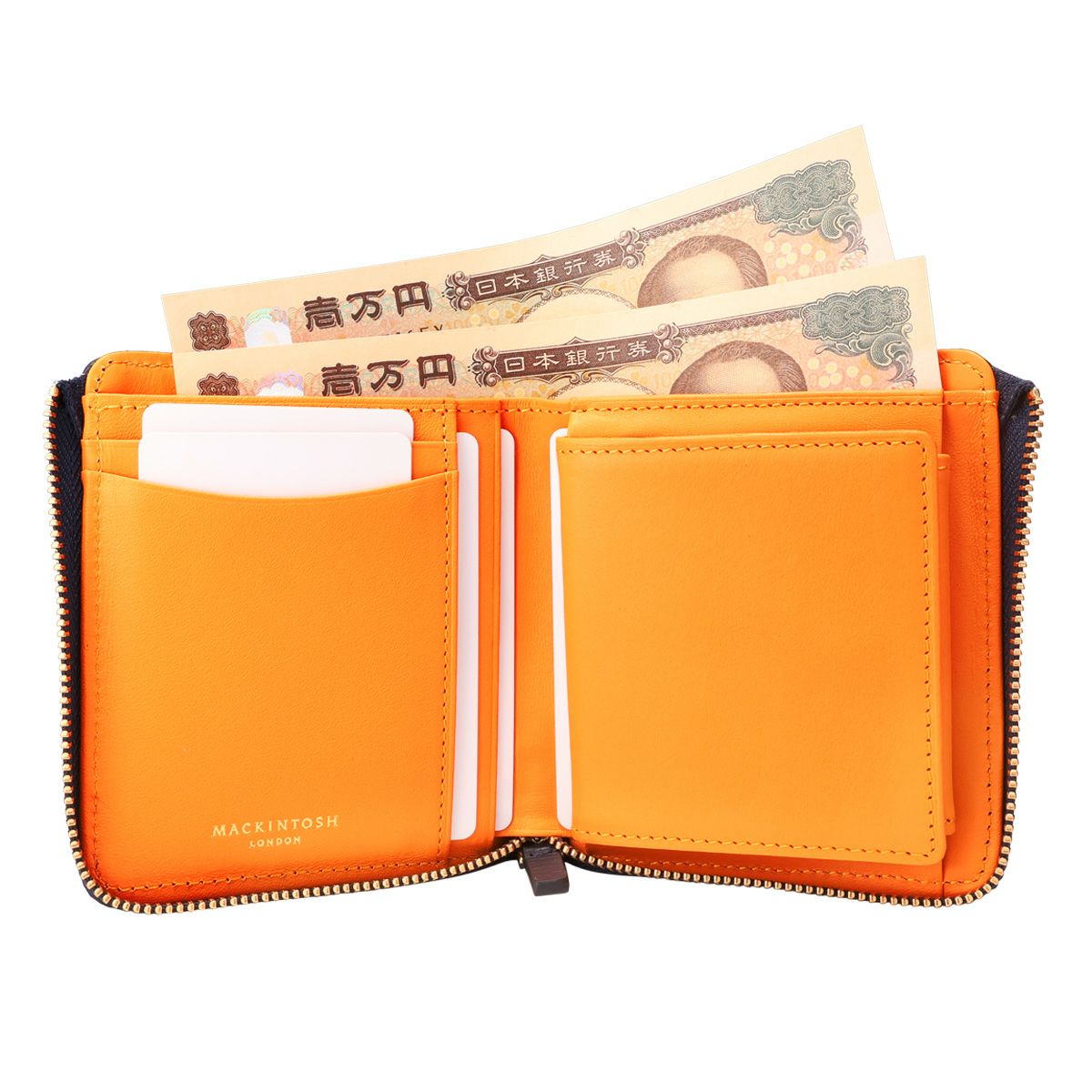 マッキントッシュロンドン 二つ折り財布 L字ファスナー メンズ 6060089