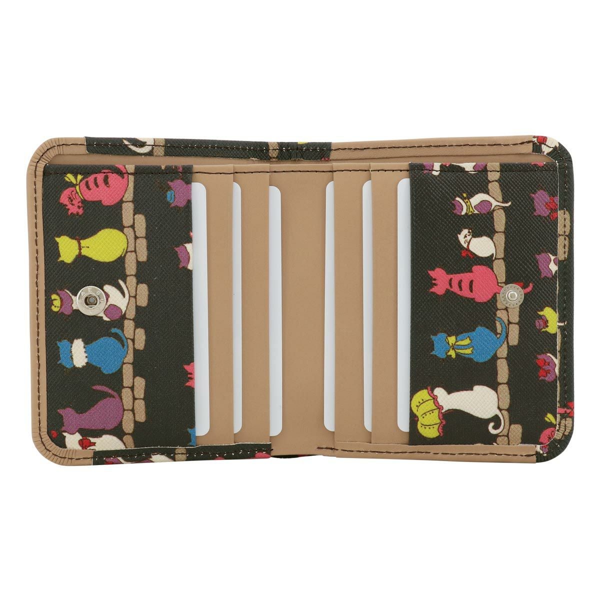 アルカン 財布　二つ折り財布　レザー　新品　猫 アルカン 二つ折り財布 レディース 日本製 本革 牛革 1316-636