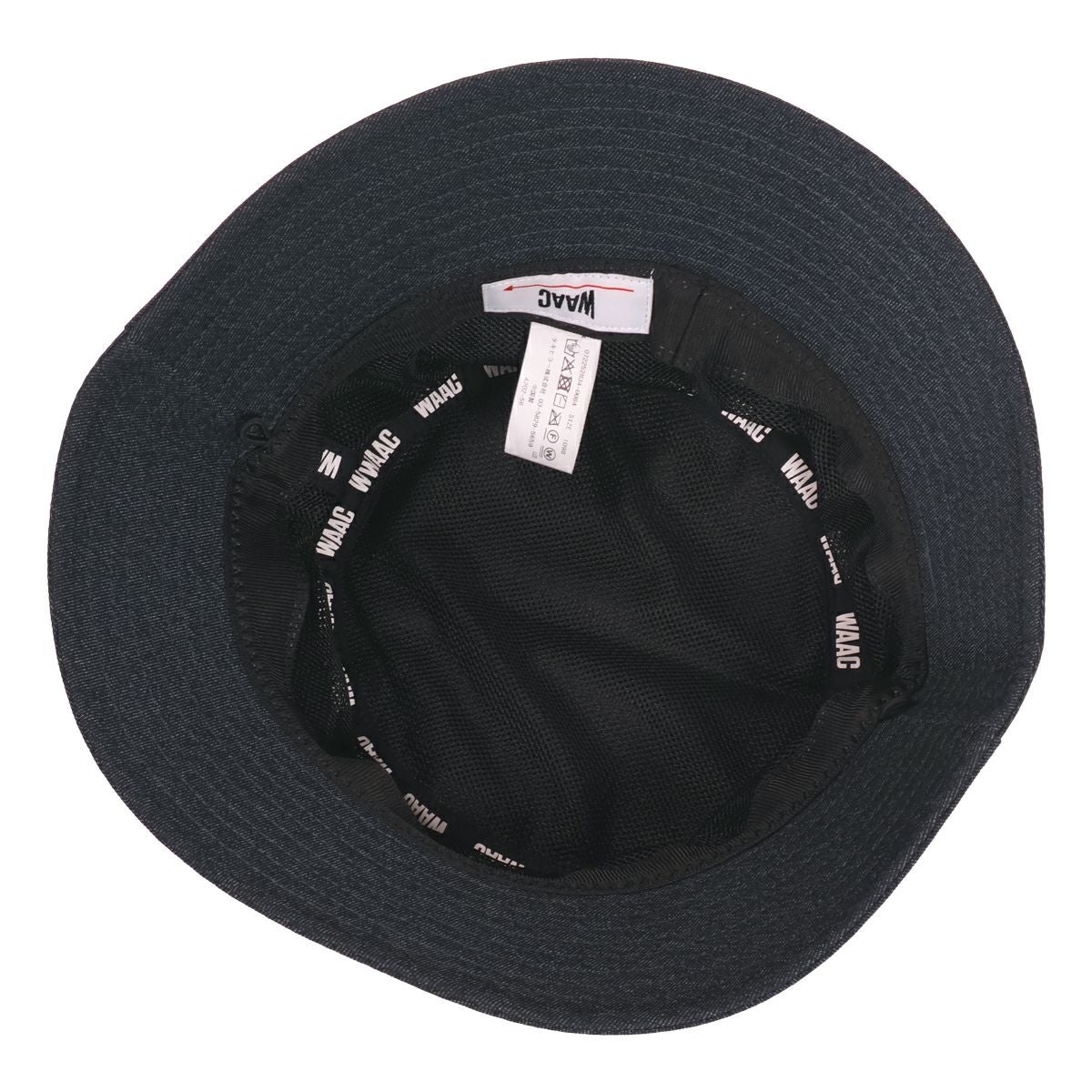WAAC UNISEX ツバ広ハット　ゴルフ　ブラック ワック ゴルフ 帽子 デニムバケットハット メンズ レディース072252834