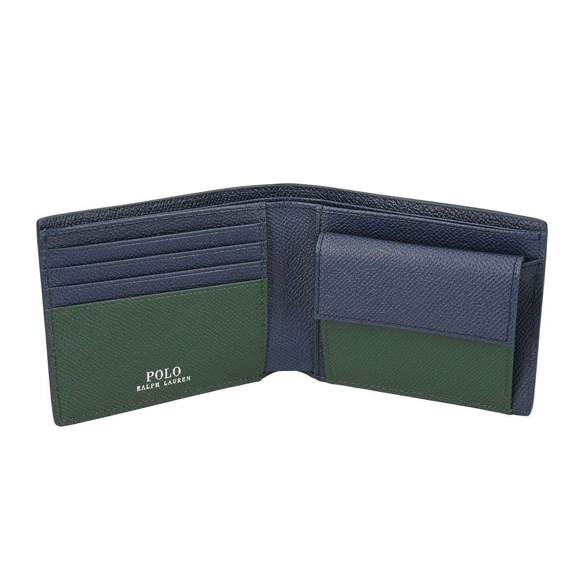 【値下中】POLORalphLauren ラルフローレン グリーン　二つ折り財布 POLO RALPH LAUREN（紳士雑貨） 【Harmony Emboss】二つ折り財布 L