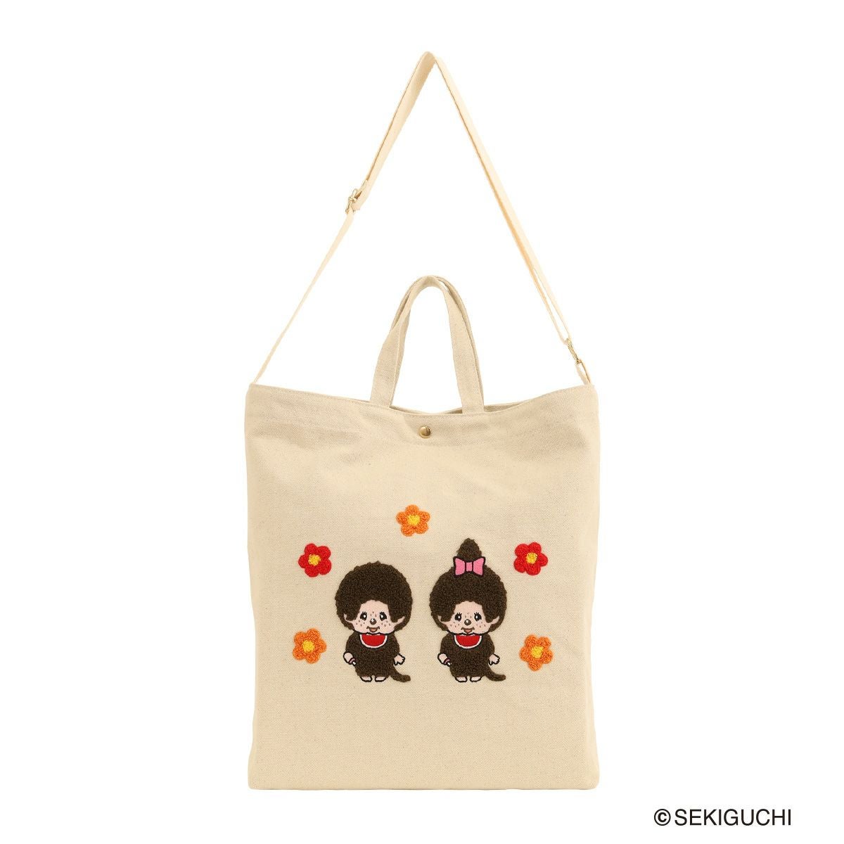 モンチッチ サガラ刺繍 帆布トートバッグ レディース AMS-001 AM-011