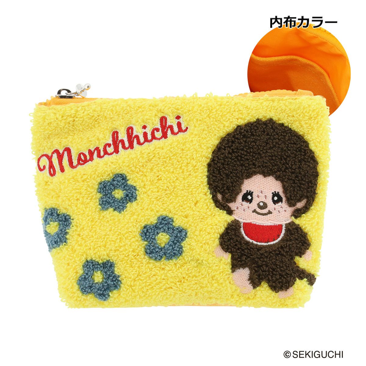 モンチッチ サガラ刺繍 ビッグフェイスポーチ レディース AMS-002 AM