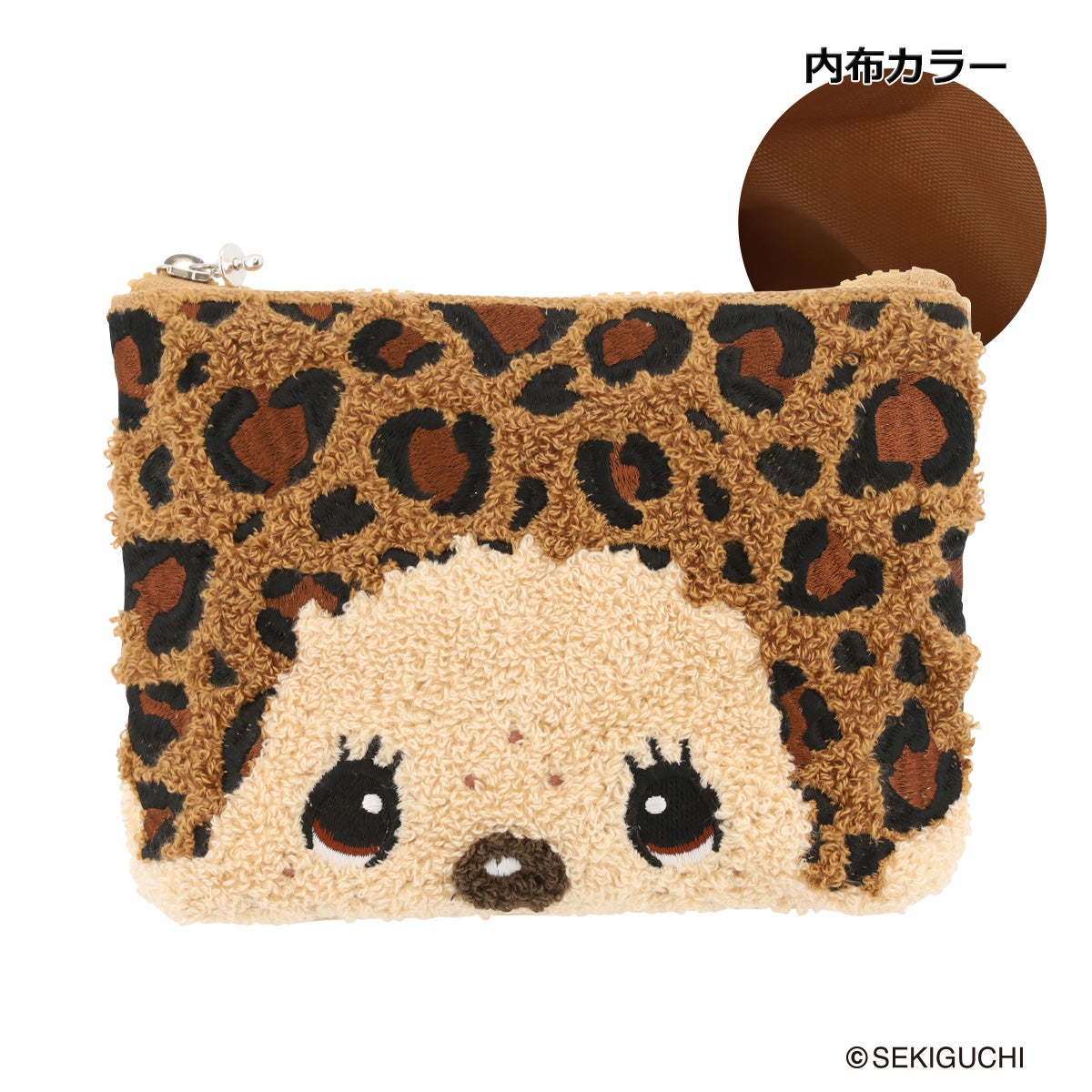 モンチッチ サガラ刺繍 ビッグフェイスポーチ レディース AMS-002 AM