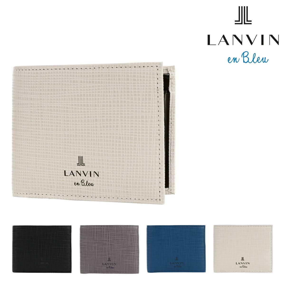 ランバンオンブルー 二つ折り財布 本革 ゼブダ 529614 メンズ LANVIN