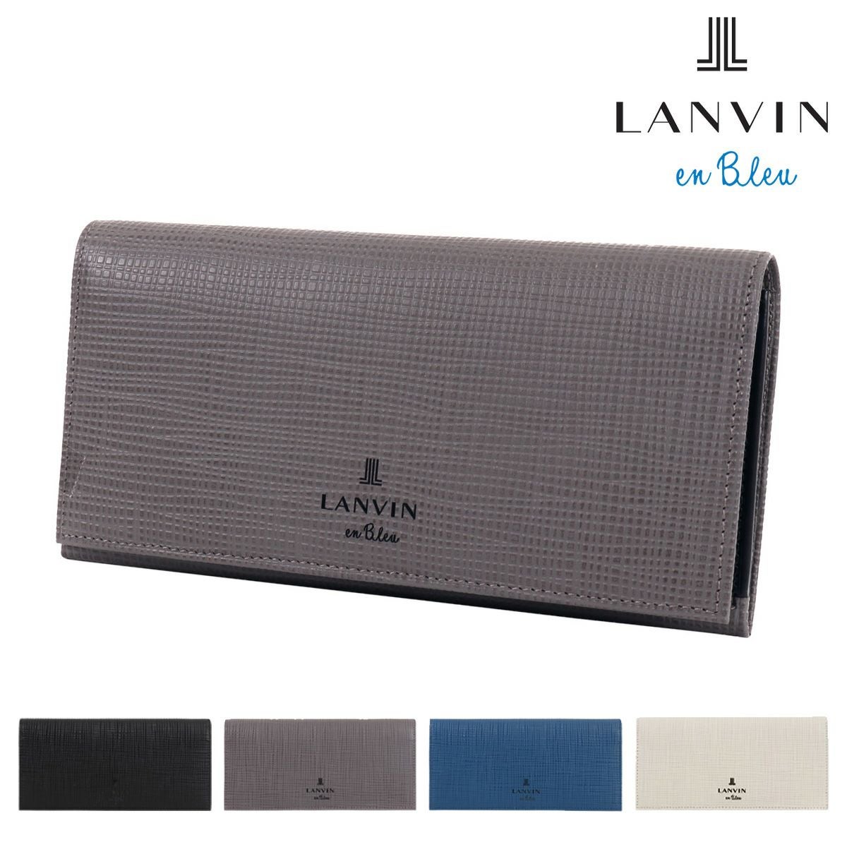 ランバンオンブルー 長財布 かぶせ 本革 ゼブダ 529616 メンズ LANVIN