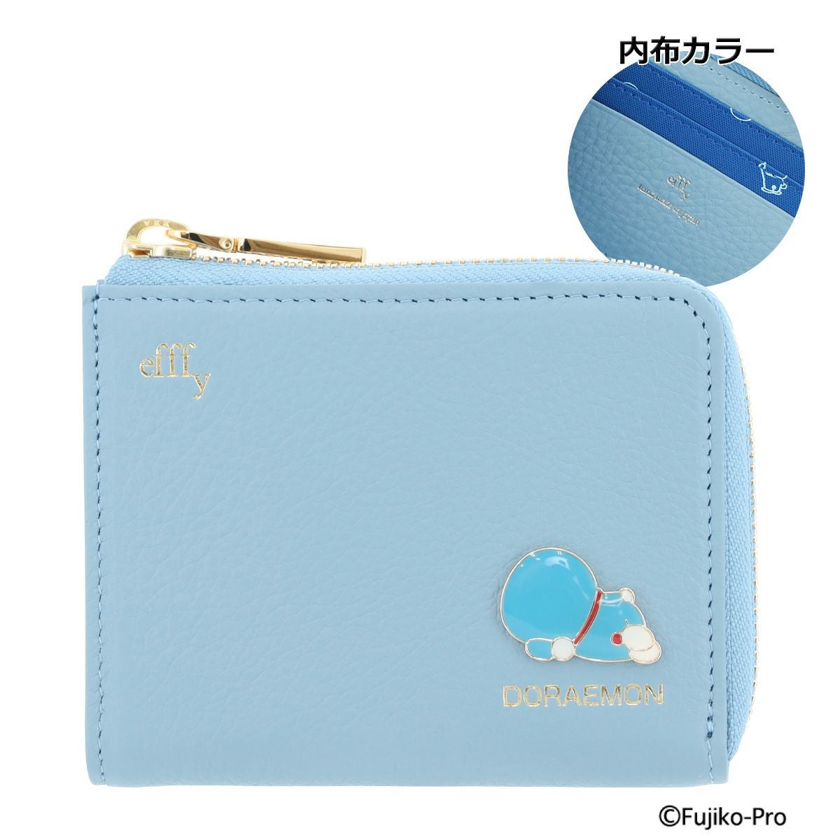 エフィー ドラえもん 二つ折り財布 L字ファスナー レディース CLB3-014