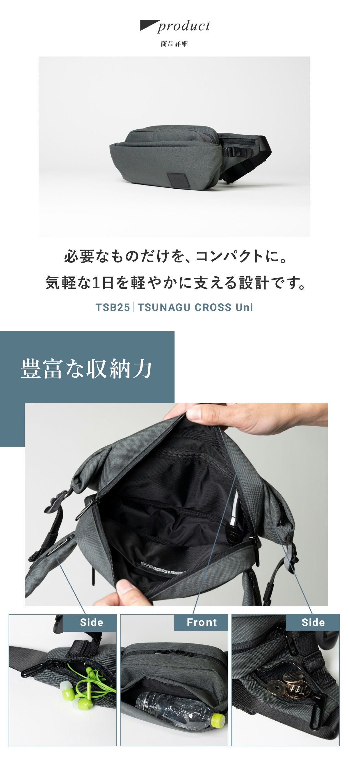 シムクリア ショルダーバッグ ボディバッグ メンズ ウエストバッグ
