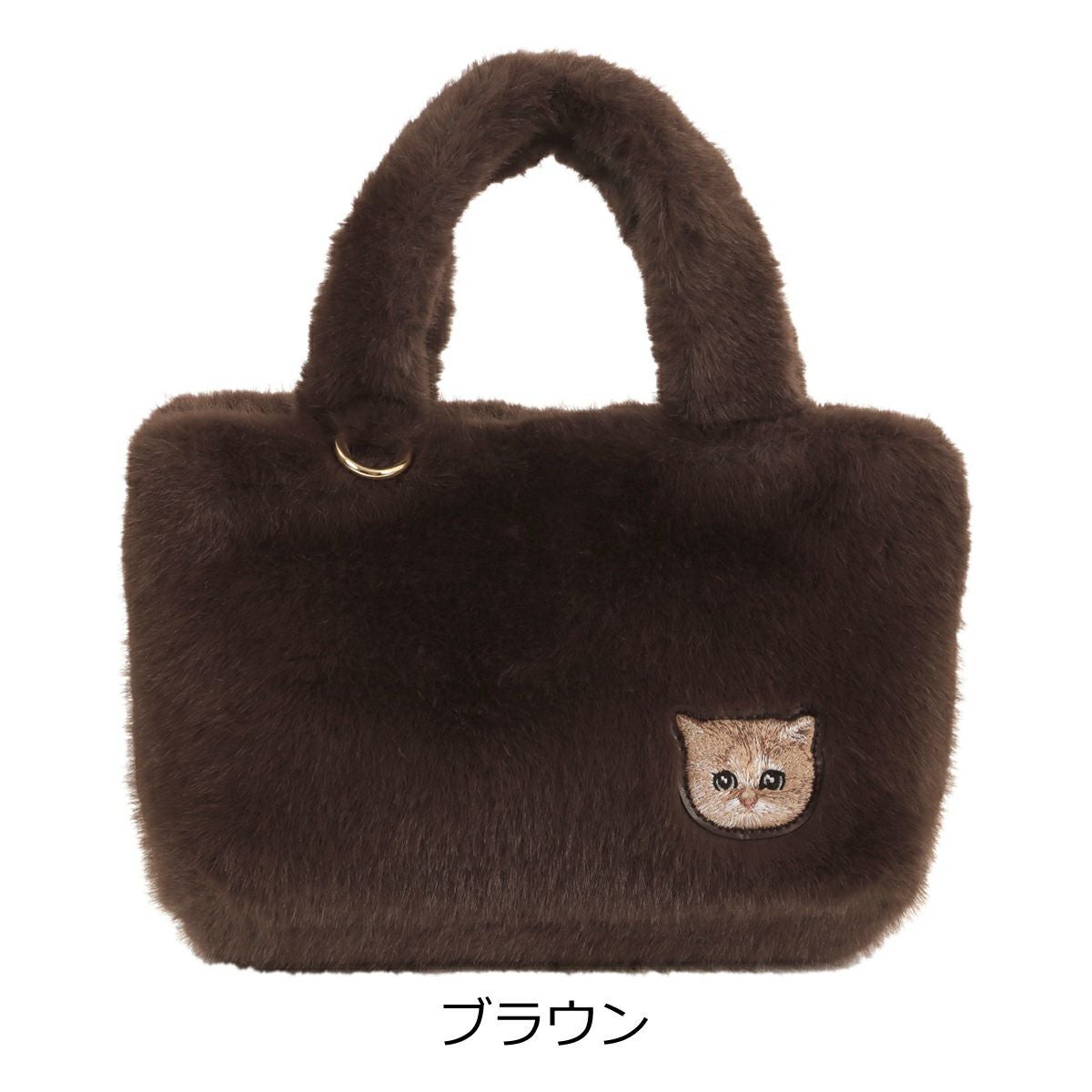 ポールアンドジョーアクセソワ トートバッグ ミニトート 猫 ファー