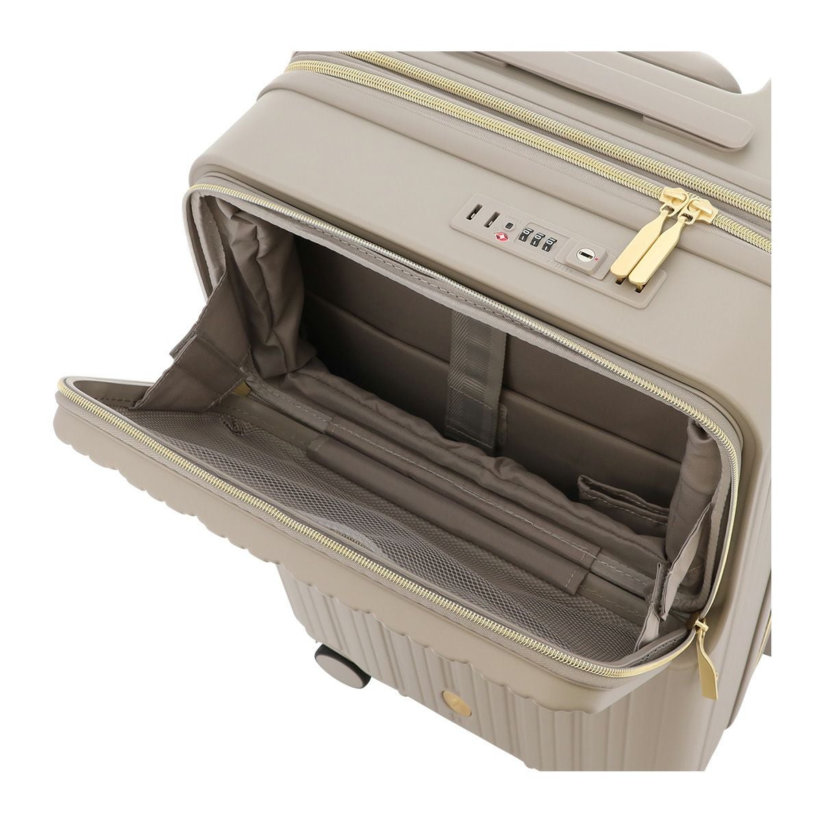 【専用】2025年11月最新モデルBIBIEST グレーべージュ キャリーケース ビビエスト スーツケース 50(57)L 62cm 4.2kg BBEQ2-004 BIBIEST