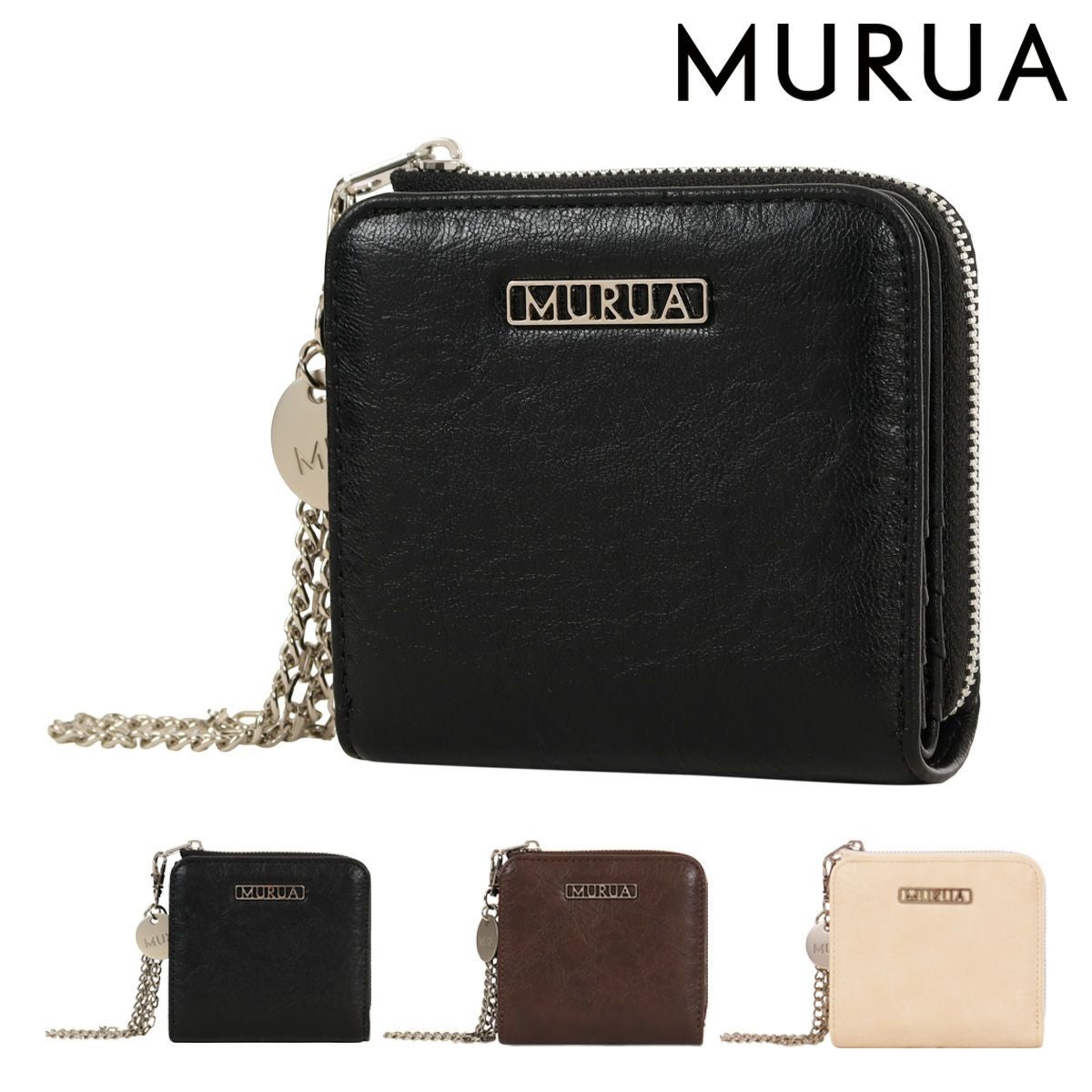 ▼ MURUA 財布 新品 MURUA（ムルーア） 財布 ミニ財布 コンパクト 別注モデル レディース