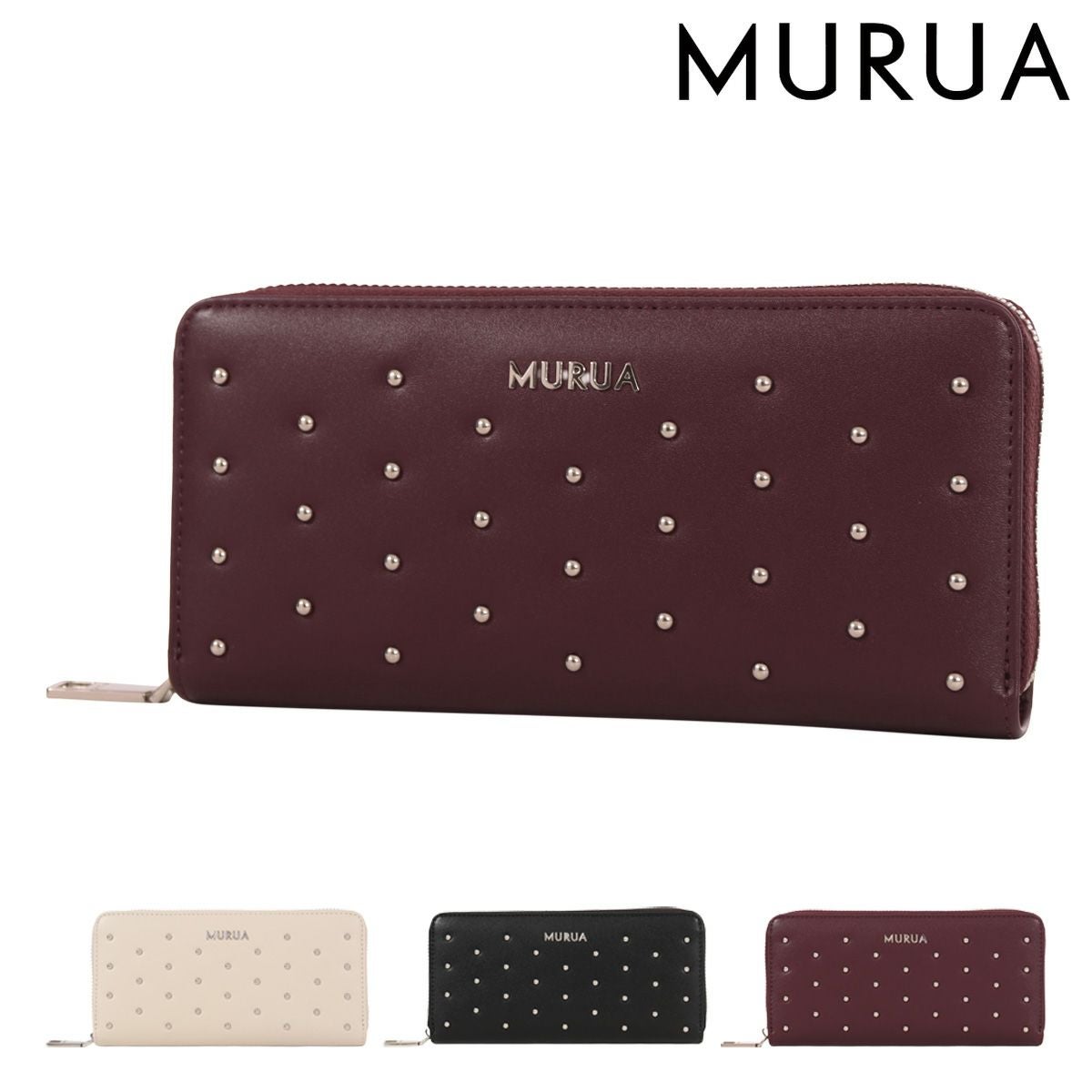 MURUA 長財布 MURUA 長財布 ラウンドファスナー レディース MR-W1371 ムルーア