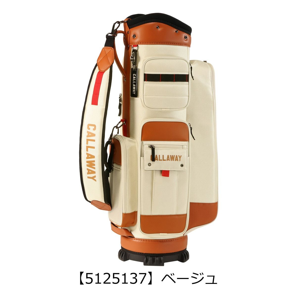 Callaway ゴルフキャディバッグ ベージュ Callaway（キャロウェイ） ゴルフ キャディバッグ CL-1 カート型 8.5型