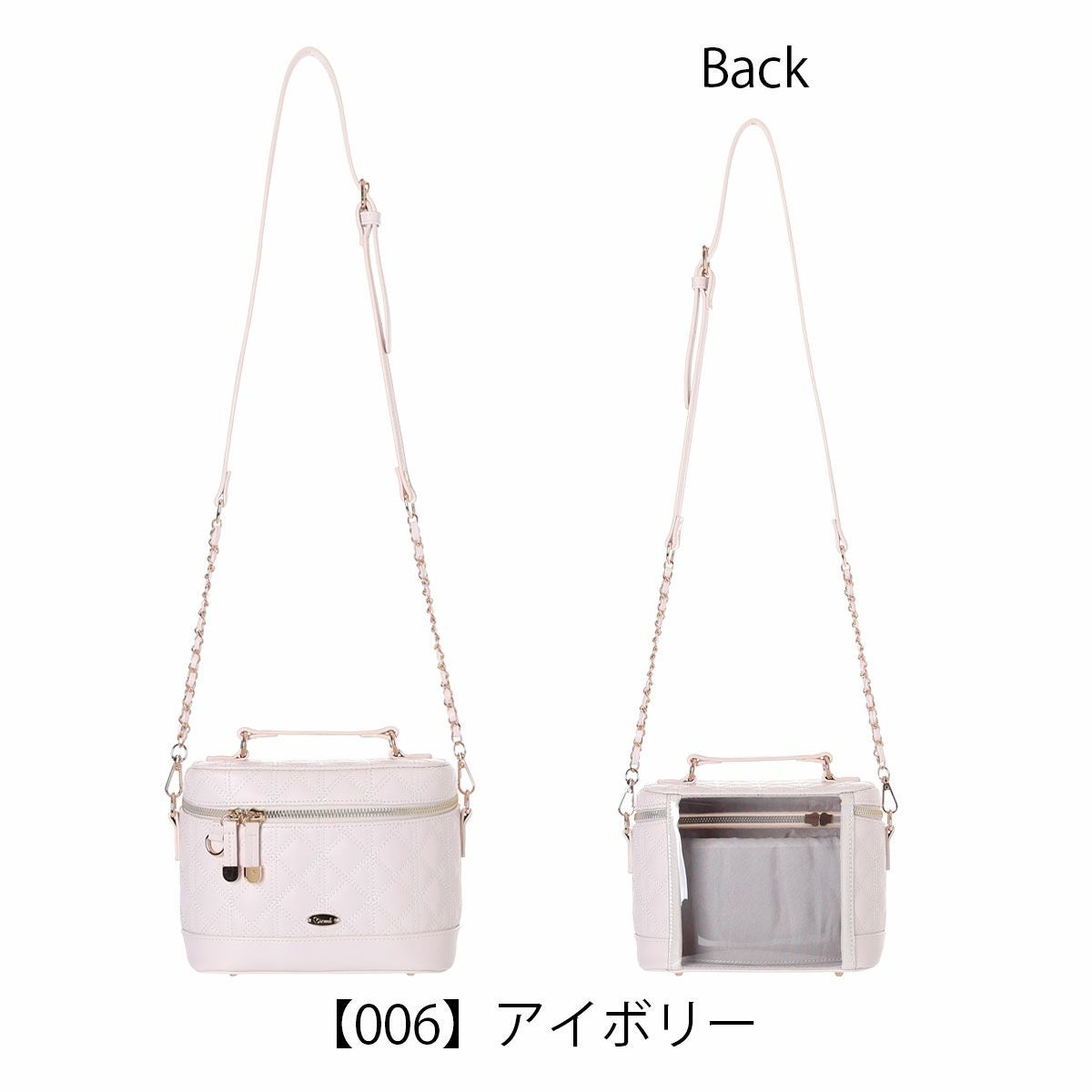 クリアバッグ 推し活バッグ バニティバッグ 合皮キルトバニティ2WAY