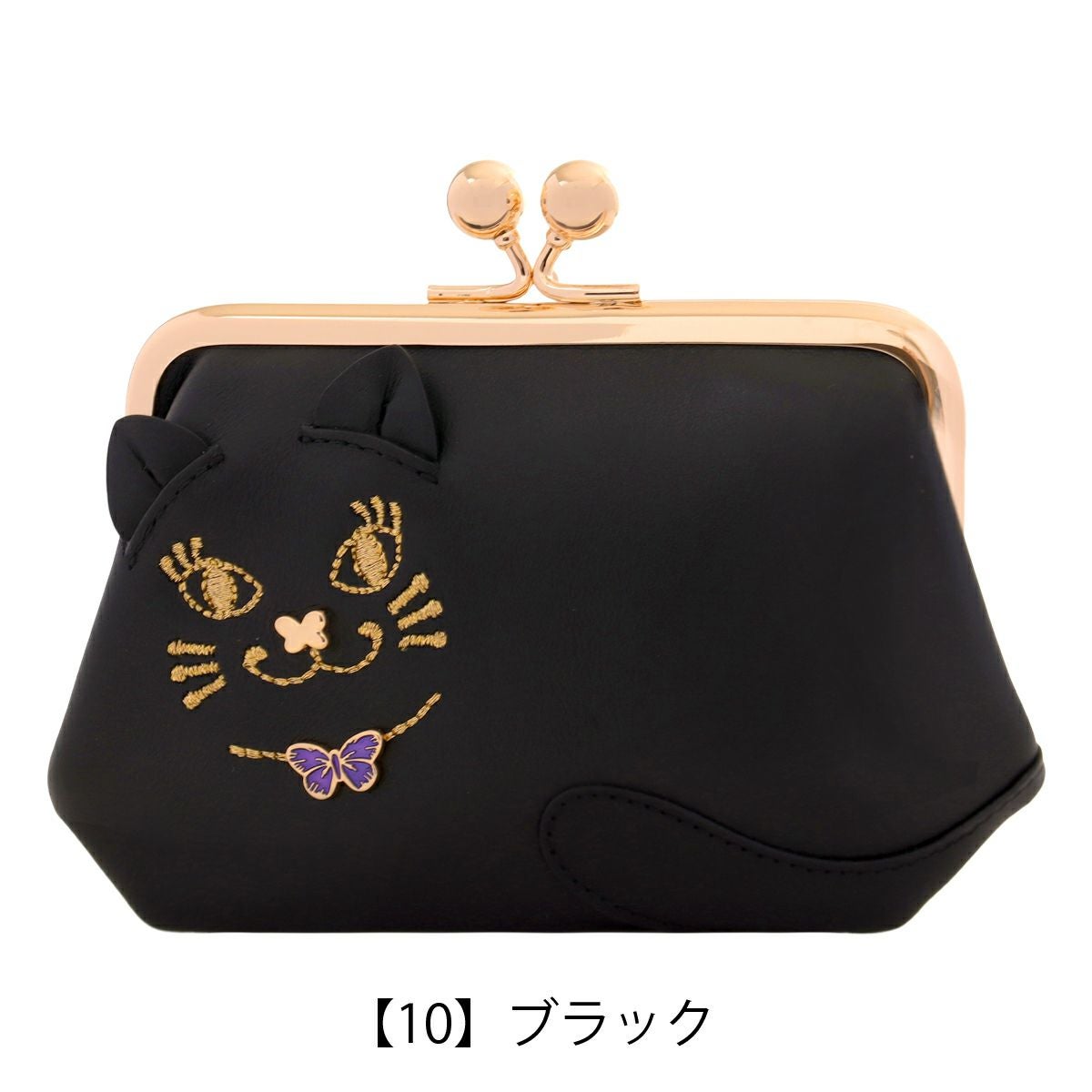 アナスイ がま口 二つ折り財布 猫ブラック アナスイ コインケース 小銭入れ がま口 レディース TITIソフト 318082