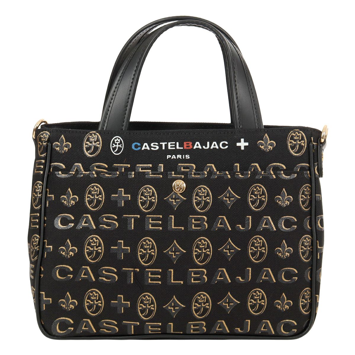 未使用✨カステルバジャック ハンドバッグ ロゴ 総柄 手持ち ブラック CASTELBAJAC（カステルバジャック） バッグ ショルダーバッグ