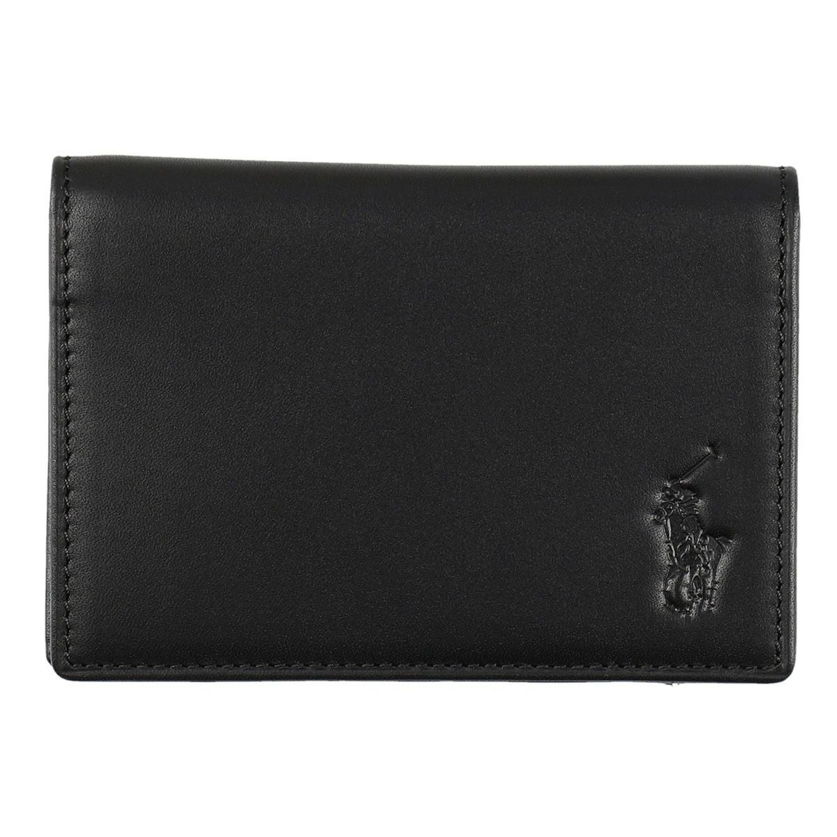 POLO 黒 ケース ポロ ラルフローレン カードケース メンズ P-CLB622 カーフレザー 本革