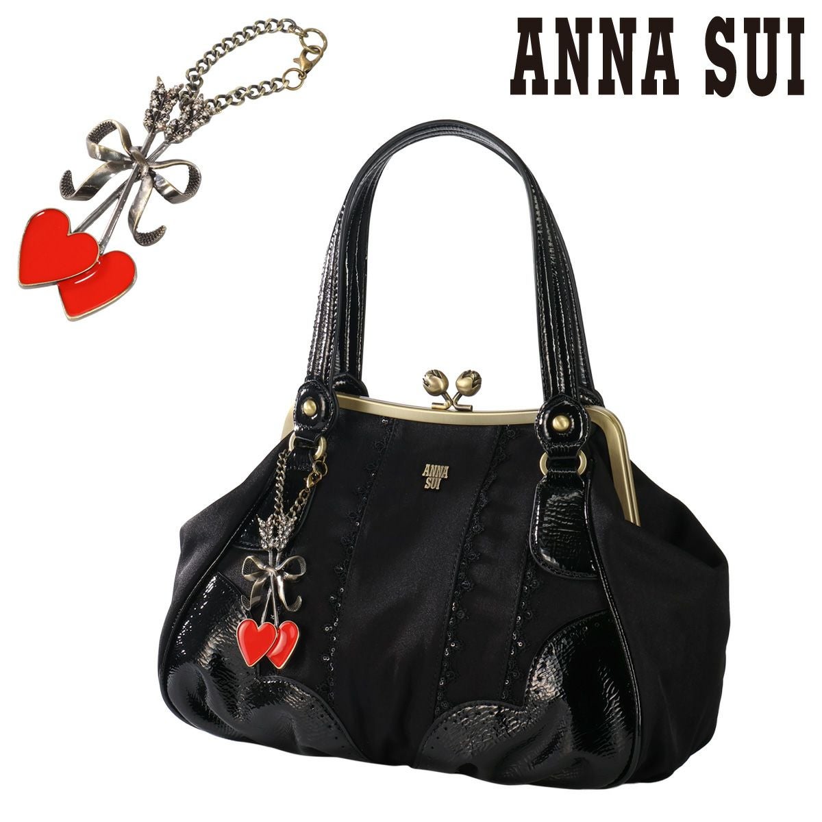 【新品同様/廃盤品】ANNA SUI がま口2wayショルダーバッグ ロゴ総柄 美品】ANNA SUI アナスイ ソフティ 2way口金ショルダーバッグ｜Yahoo