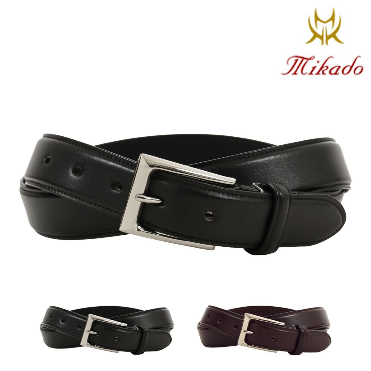 ミカド Mikado ベルト 本革 日本製 メンズ ピンタイプ mkb-7180123