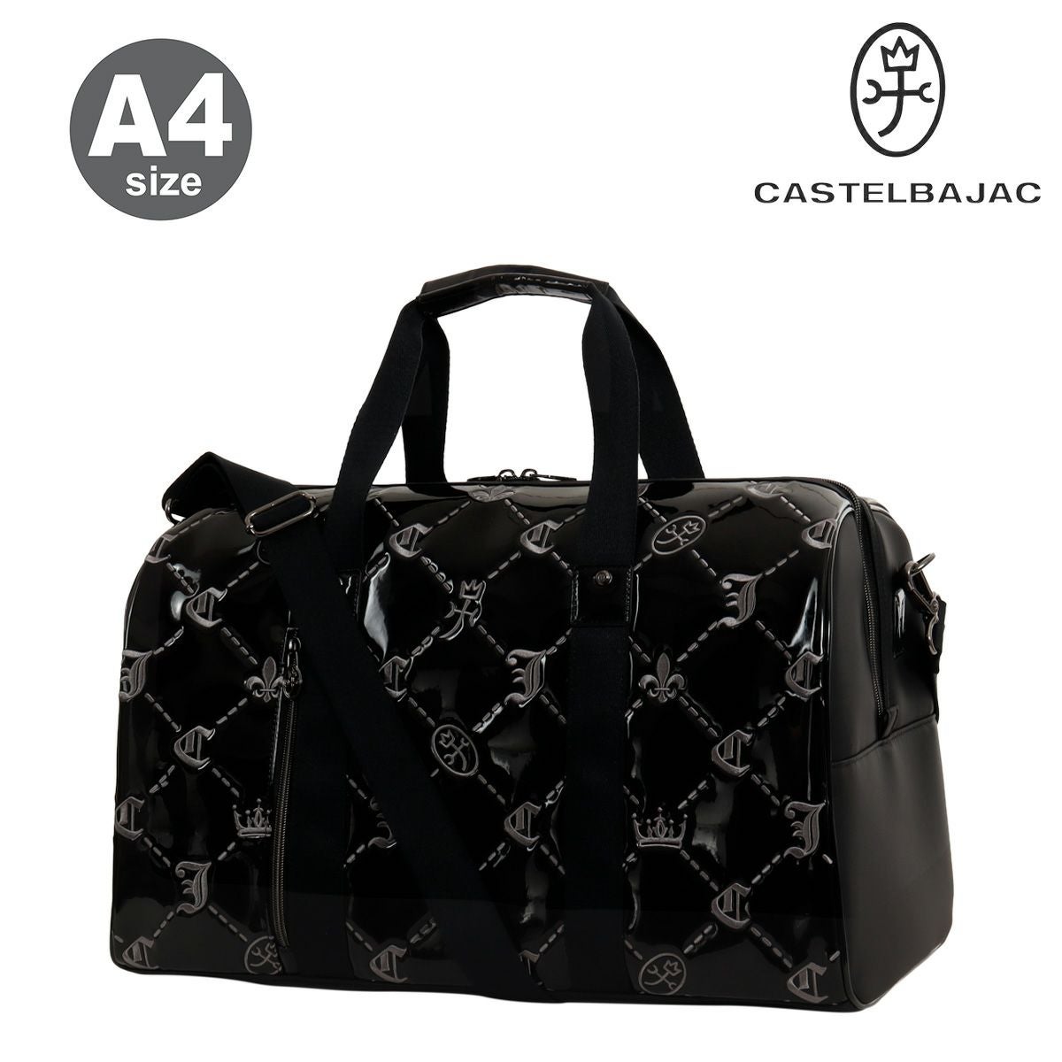 CASTELBAJAC カステルバジャック　ボストンバッグ　ブラック　黒　ゴルフ カステルバジャック カートポーチ ラウンドバッグ 高級 プレミアム