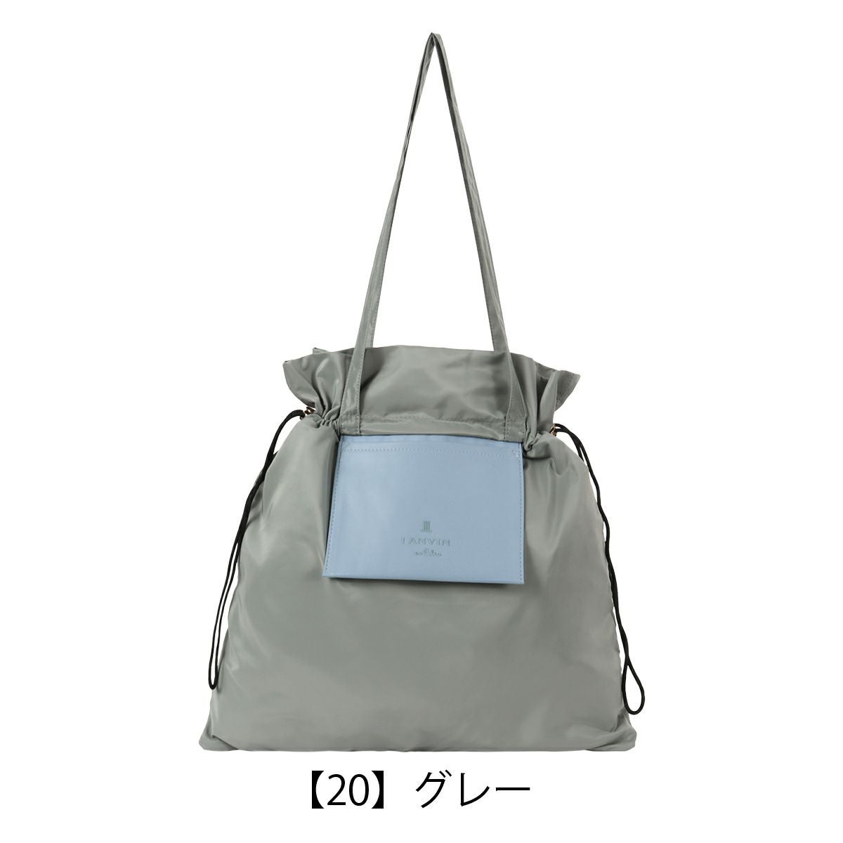 まま　新品　ランバンオンブルー　 かごバッグ 巾着型　定価26400円 まま様専用 新品 ランバンオンブルー かごバッグ 巾着型 【公式通販】