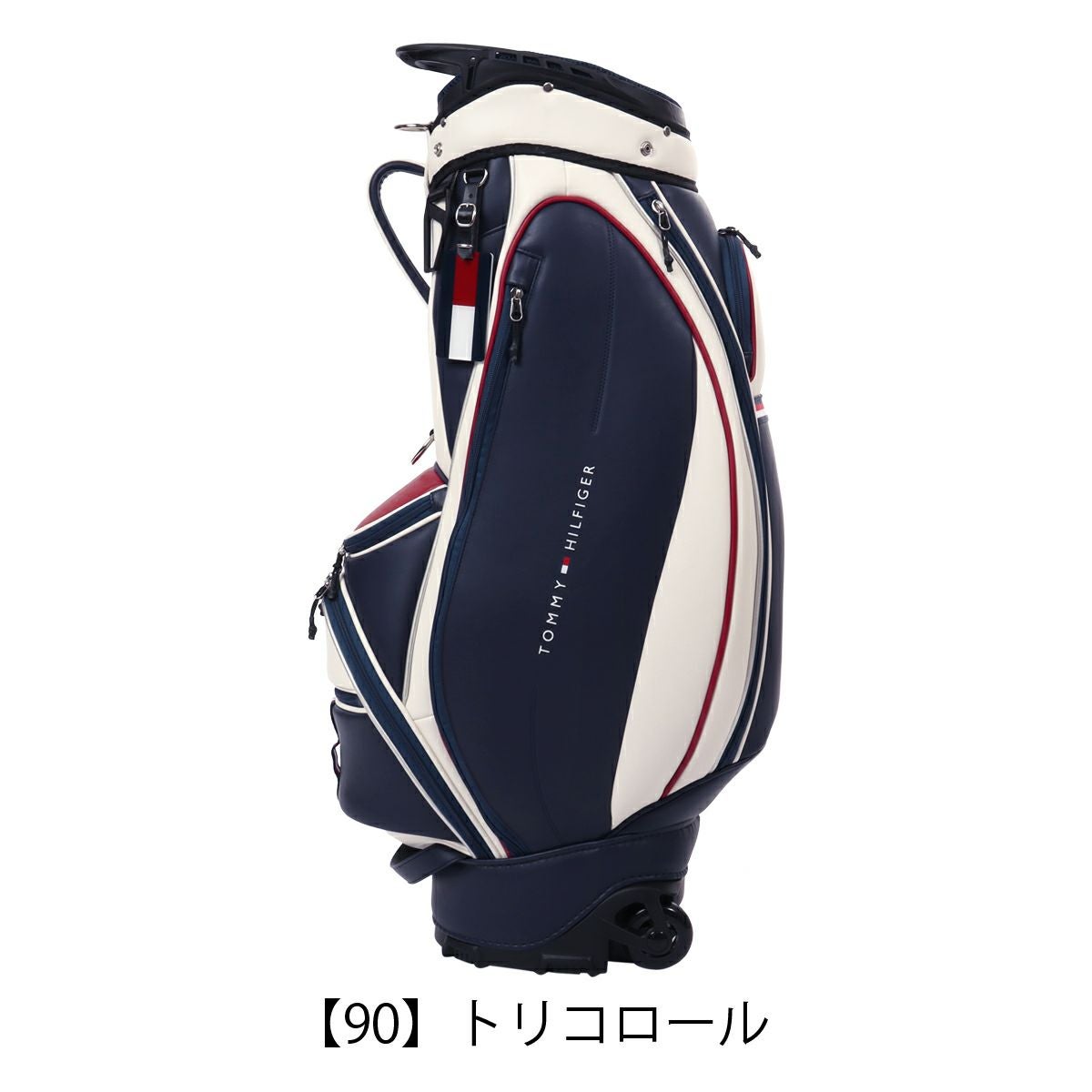 トミーヒルフィガー キャディバッグ ゴルフ カート型 キャスター付き