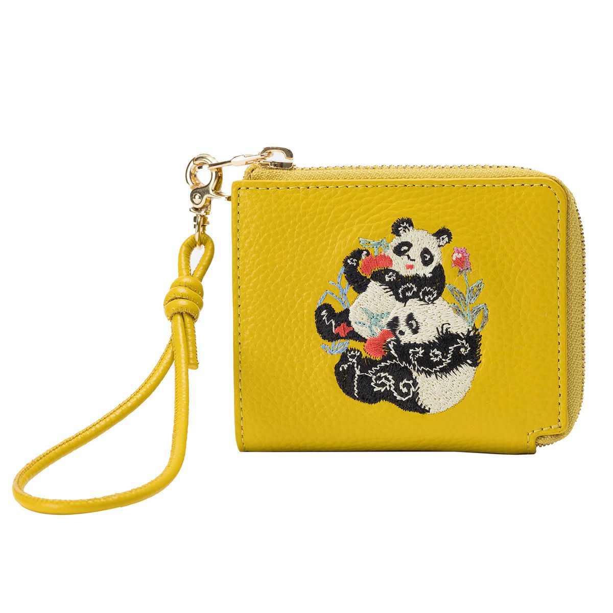 ケイタマルヤマ　パンダ刺繍　ミニ財布 新品 箱あり ケイタマルヤマ×imuramm二つ折りミニ財布 パンダ 刺繍