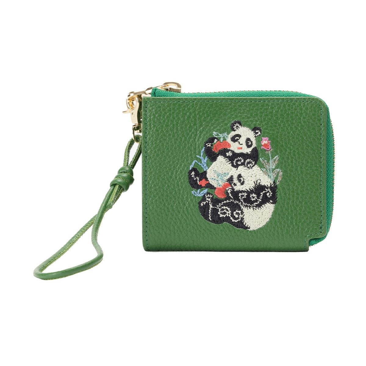 ケイタマルヤマ　パンダ刺繍　ミニ財布 新品 箱あり ケイタマルヤマ×imuramm二つ折りミニ財布 パンダ 刺繍